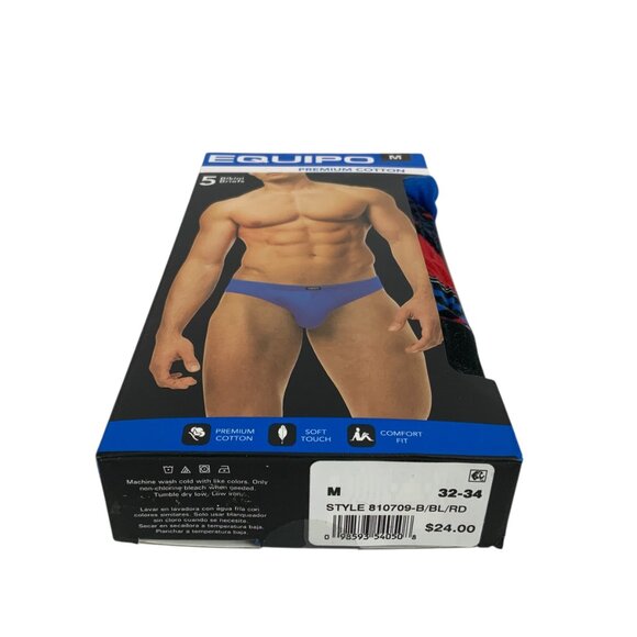 Equipo Premium Cotton Comfort Fit 5 Bikini Briefs Size M Multicolor Brand New - Picture 2 of 4